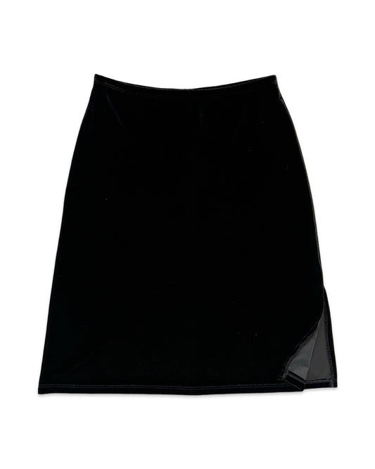 Black Velvet Mini Skirt