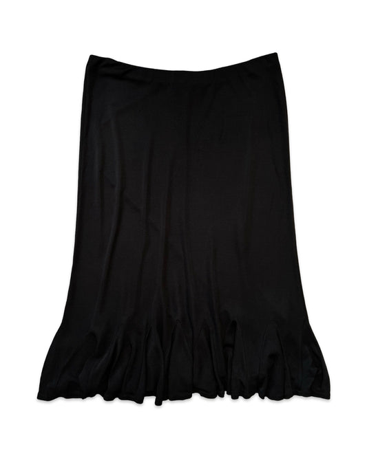 Slinky Black Midi Skirt