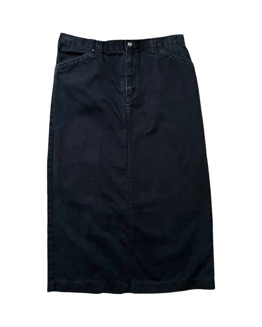 Black Khaki Maxi Skirt