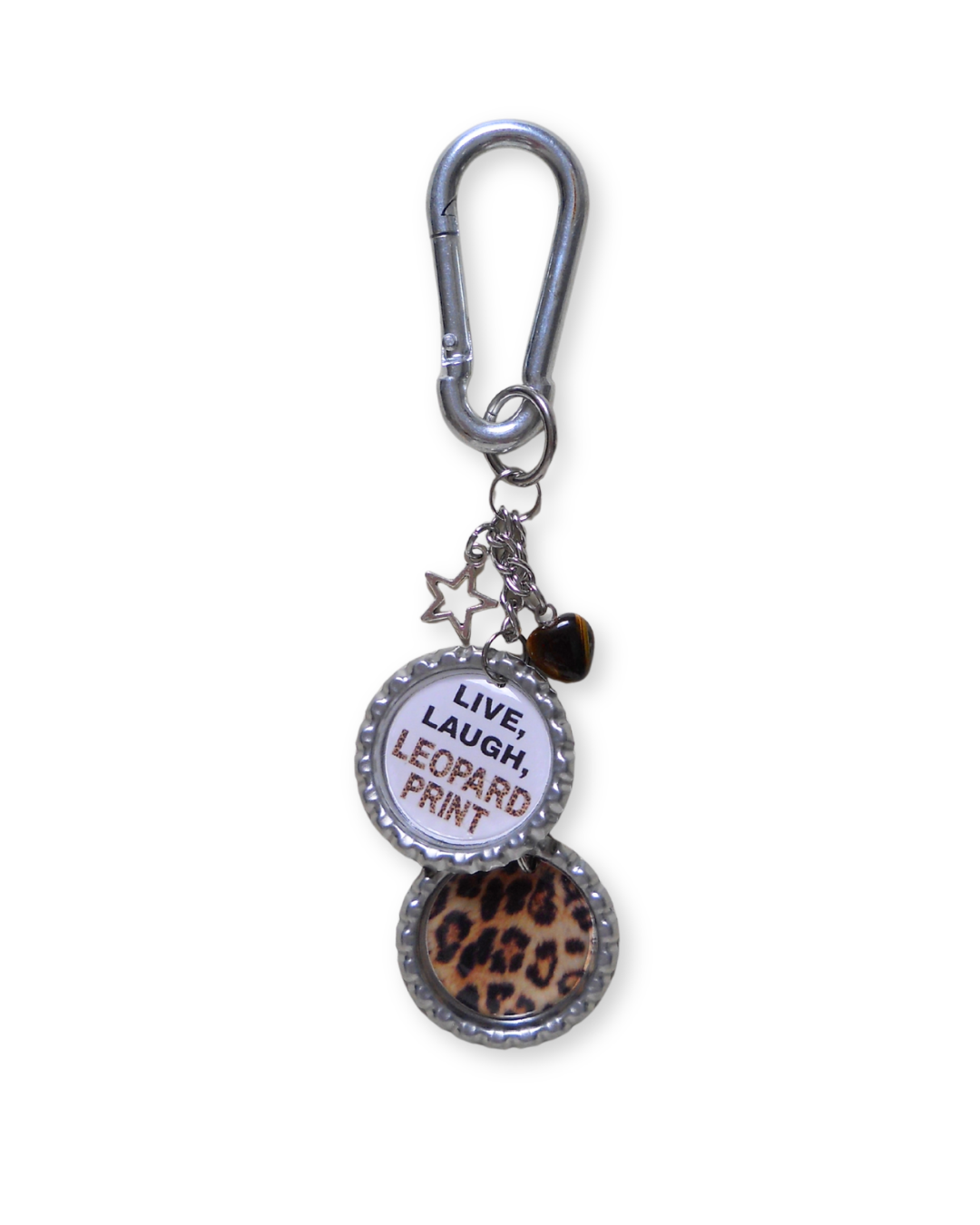'Live, Laugh, Leopard Print' Bag Charm