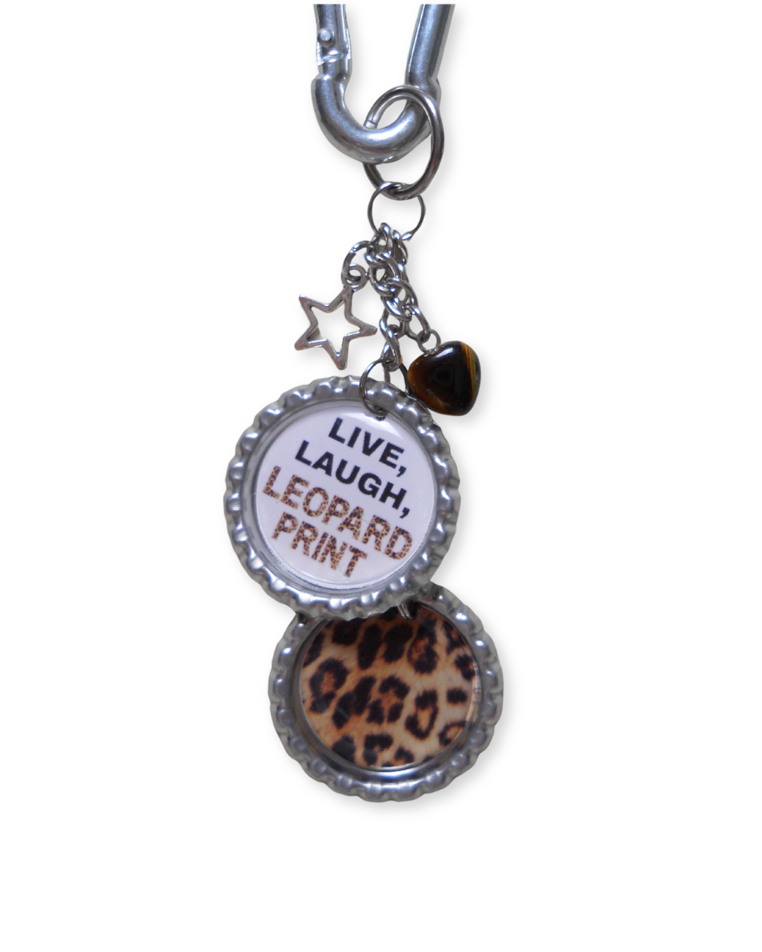 'Live, Laugh, Leopard Print' Bag Charm