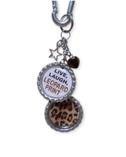 'Live, Laugh, Leopard Print' Bag Charm