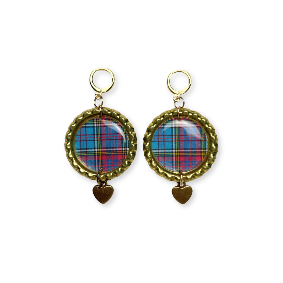 Tartan Dangle Earrings