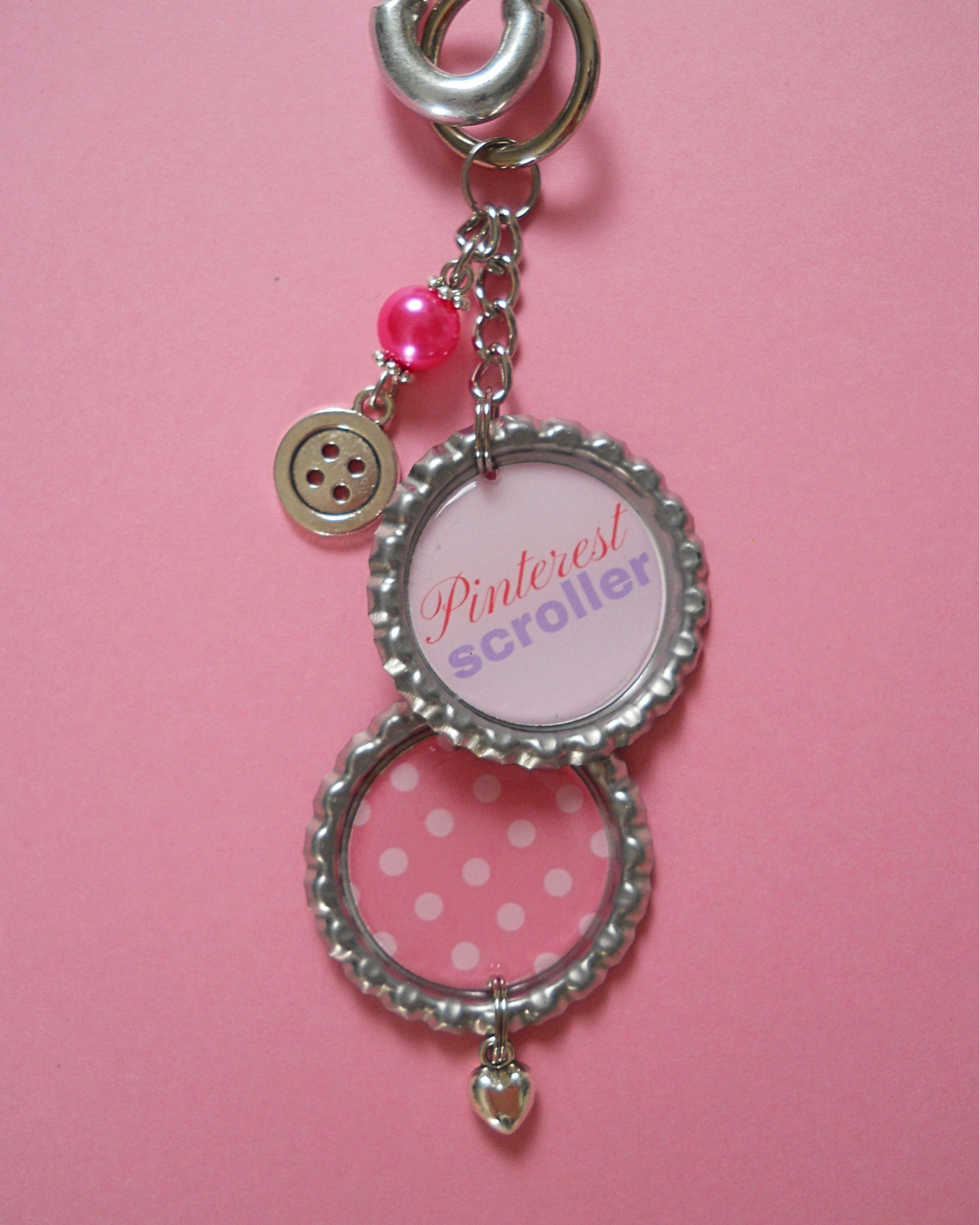'Pinterest Scroller' Bag Charm