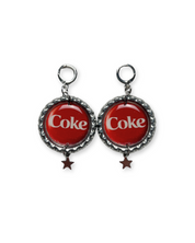 Coke Bottle Cap Dangle Earrings
