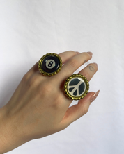 8 Ball Bottle Cap Ring
