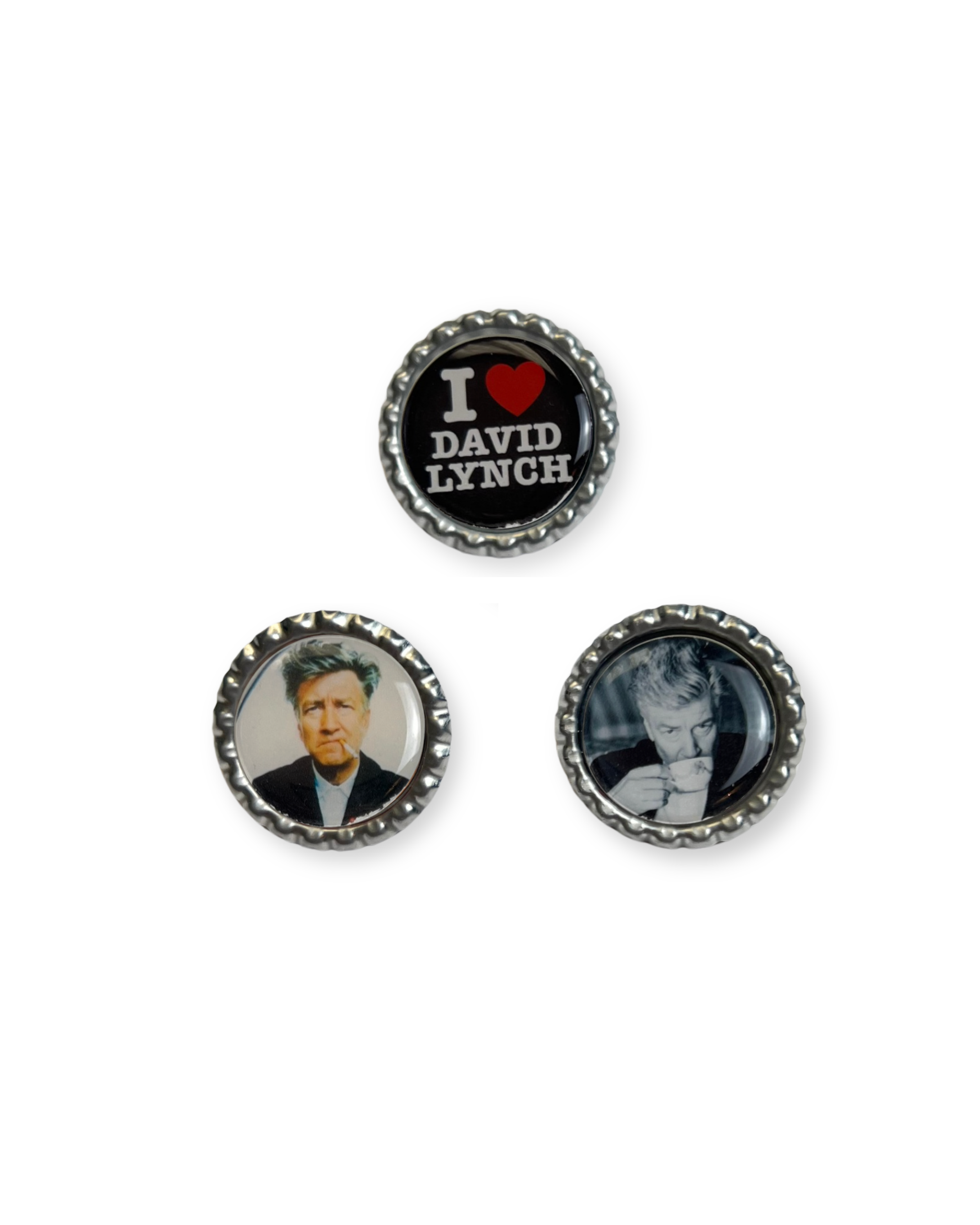 Lynchian Bottle Cap Pin Set