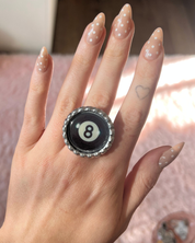 8 Ball Bottle Cap Ring