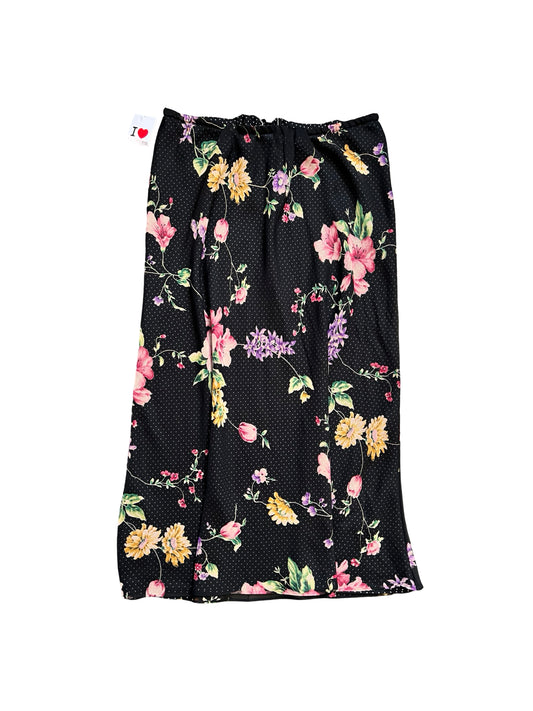 Floral Polka Dot Reversible Maxi Skirt