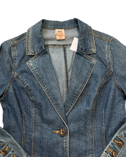 Tailored Denim Blazer Jacket