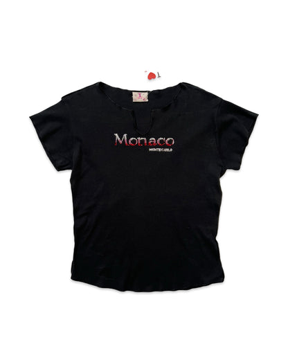 Y2K Monaco Bejeweled Baby Tee