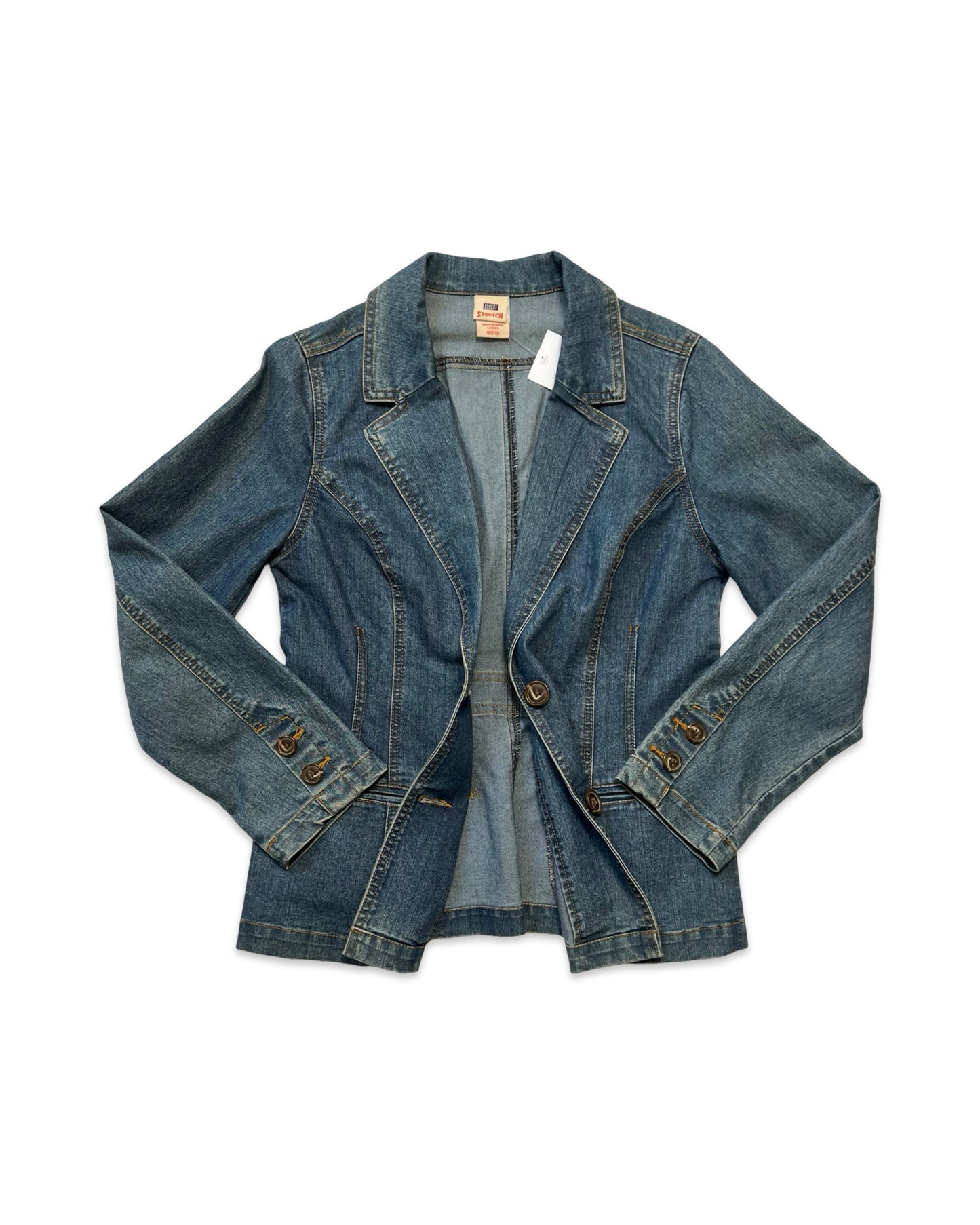 Tailored Denim Blazer Jacket