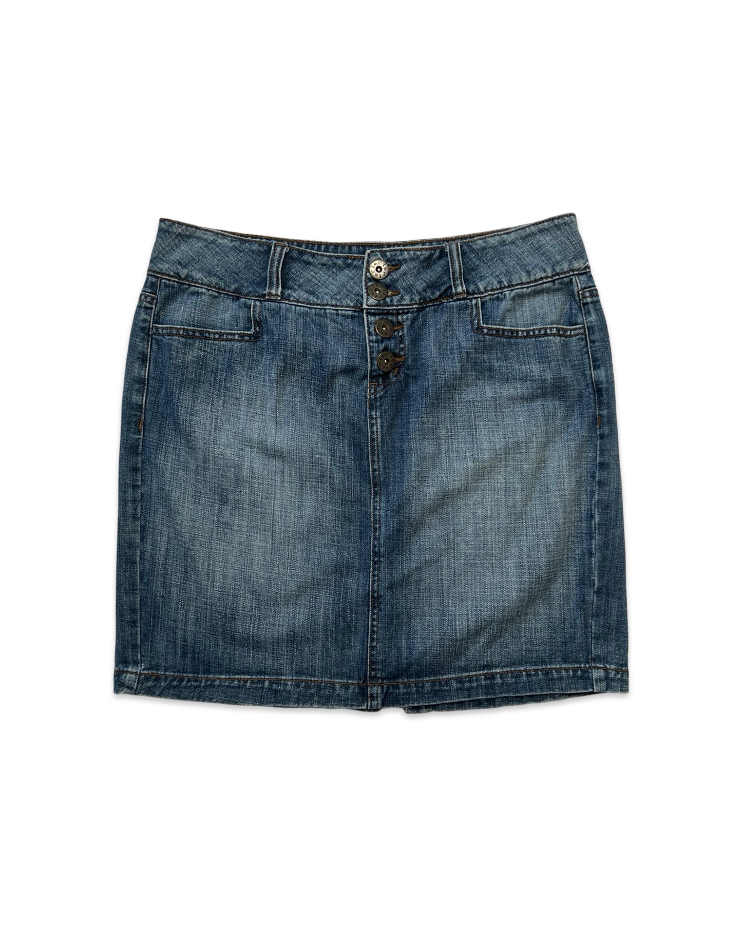 L.e.i. Low Rise Blinged Out Denim Skirt