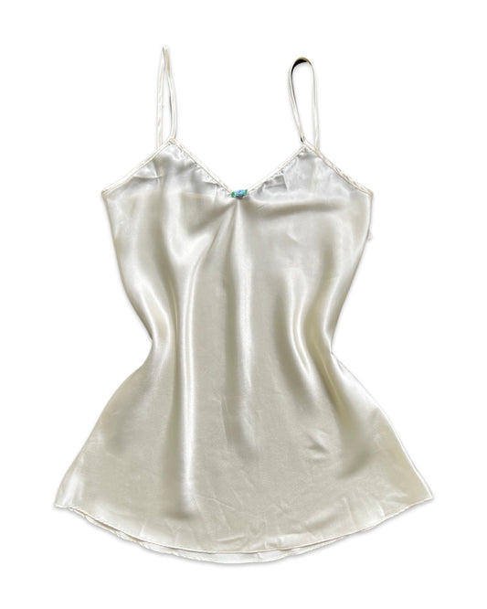 Cream Satin Slip Dress