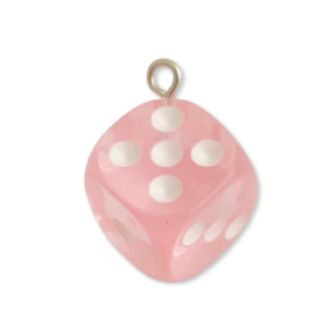 pink dice charm