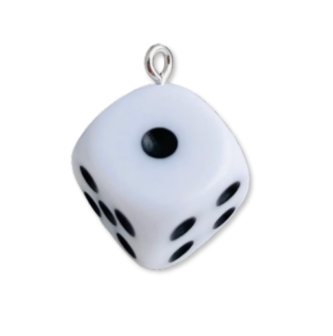 white dice charm