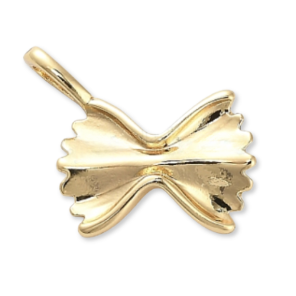 farfalle pasta 14K gold charm