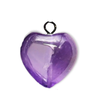 amethyst heart charm