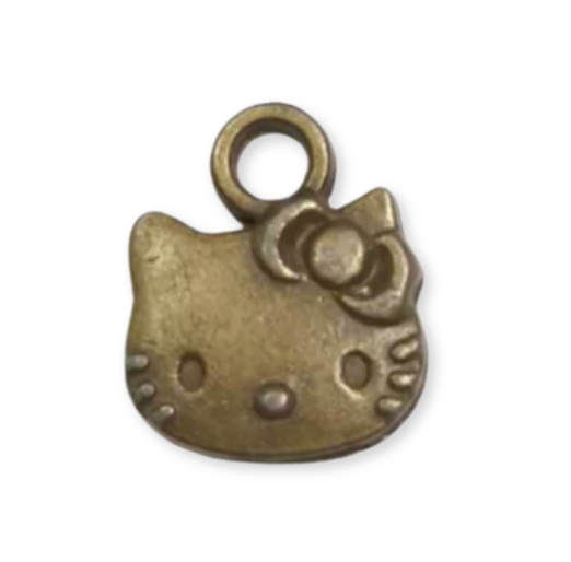 brass mini hello kitty charm
