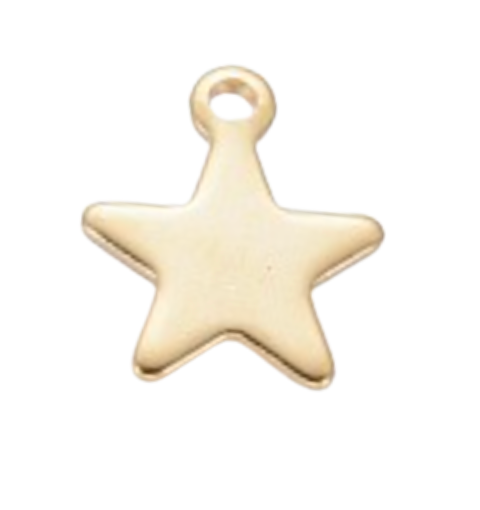 mini gold star charm