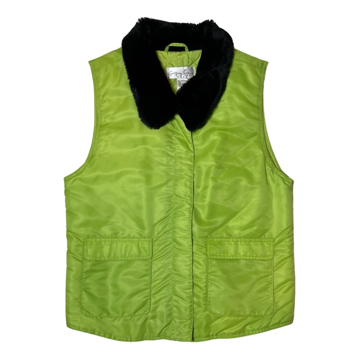 FAUX FUR TRIM PUFFER VEST